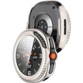 Ochranné puzdro/sklo Bizon Case PlusGlass Watch Samsung Galaxy Watch 8 Classic 46mm sivé