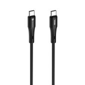 FORCELL F-ENERGY C347 Silicone, USB-C/USB-C, QC4.0 PD 5A 100W, 1m, čierny