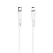 FORCELL F-ENERGY C347 Silicone, USB-C/USB-C, QC4.0 PD 5A 100W, 1m, biely