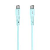 FORCELL F-ENERGY C347 Silicone, USB-C/USB-C, QC4.0 PD 5A 100W, 1m, modrý