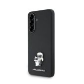 Obal Karl Lagerfeld PU Saffiano Metal Karl and Choupette Samsung Galaxy A36 5G A366/A56 5G A566 KLHCSA36PSAKCMPK čierny