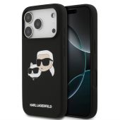 Obal Karl Lagerfeld Liquid Silicone Double Heads MagSafe Apple iPhone 17 Pro KLHMP17LSKCHPPLK čierny