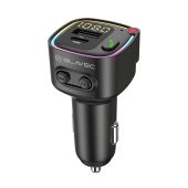 Blavec Flash TR-02 FM Transmitter MP3, Bluetooth, USB-A/USB-C PD 30W, čierny