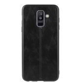Obal PU TPU Samsung Galaxy A6 Plus čierny