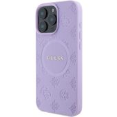 Obal Guess Saffiano Peony Stamp MagSafe Apple iPhone 16 Pro GUHMP16LPSAPSMEU Purple
