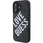 Obal Guess PU Leather 4G Big Love Logo MagSafe Apple iPhone 16 GUHMP16SP4PLGWK Black