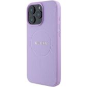 Obal Guess PU Grained Classic Logo MagSafe Apple iPhone 16 Pro Max GUHMP16XPGHSMMU Purple