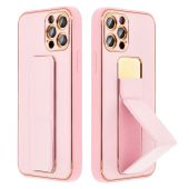 Obal LEATHER Kickstand Samsung Galaxy A13 A135/A137 ružový