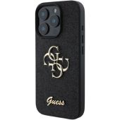 Obal Guess PU Fixed Glitter 4G Metal Logo Apple iPhone 16 Pro Max GUHCP16XHG4SGK Black
