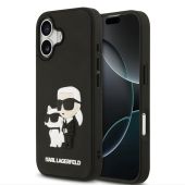 Obal Karl Lagerfeld 3D Rubber Karl and Choupette Apple iPhone 17 KLHCP17S3DRKCNK čierny