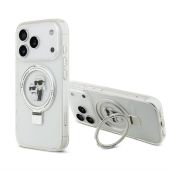 Obal Karl Lagerfeld Ringstand Karl and Choupette MagSafe Apple iPhone 17 Pro KLHMP17LHMRSKCH biely