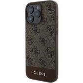 Obal Guess PU 4G Stripe Apple iPhone 16 Pro Max GUHCP16XG4GLBR Brown
