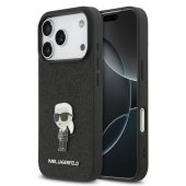 Obal Karl Lagerfeld Fixed Glitter Metal Ikonik Apple iPhone 17 Pro KLHCP17LGKNPSK čierny