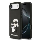 Obal Karl Lagerfeld 3D Rubber Karl and Choupette Apple iPhone Air KLHCP17M3DRKCNK čierny