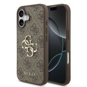 Obal Guess PU 4G Metal Logo Apple iPhone 17 GUHCP17S4GMGBR hnedý