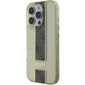 Obal Guess IML Middle 4G Stripe Apple iPhone 16 Pro Max GUHCP16XHS4PPW Brown