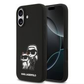 Obal Karl Lagerfeld Liquid Silicone K&CH Sketch MagSafe Apple iPhone 17 KLHMP17SSKCGRGOK čierny