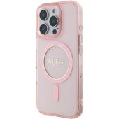 Obal Guess IML Glitter Ring MagSafe Apple iPhone 16 Pro GUHMP16LHFGEREP Pink