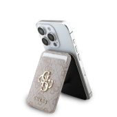 Guess 4G Metal Logo MagSafe Cardslot penaženka so stojanom GUWMSHG4BLP ružová