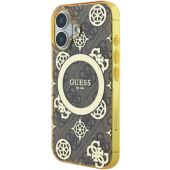 Obal Guess IML 4G Peony MagSafe Apple iPhone 16 GUHMP16SH4PYEEW Brown
