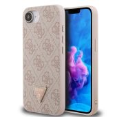 Obal Guess PU 4G Strass Triangle Metal Logo Apple iPhone 16e/17e GUHCPSE4P4TDPP ružový