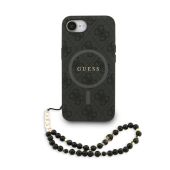 Obal Guess PU Leather 4G Colored Ring Strap MagSafe Apple iPhone 16e/17e GUHMPSE4P4GREGSK čierny
