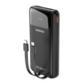 Dudao K15Pro 20000mAh PD 22.5W, USB-C/USB-C, vstavané káble USB-C/Lightning, čierna