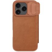 Obal Nillkin Qin Book PRO Apple iPhone 17 Pro hnedý