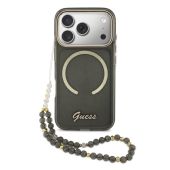 Obal Guess IML Glitter Script Strap MagSafe Apple iPhone 17 Pro Max GUHMP17X5HTGSMSK čierny