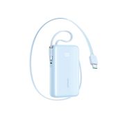 Joyroom JR-PR2L, powerbanka 10000mAh 35W, vstavaný kábel USB-C/USB-C, modrá