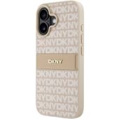 Obal DKNY PU Leather Repeat Pattern Tonal Stripe Apple iPhone 16 DKHCP16SPRTHSLP Pink