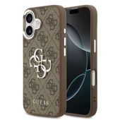 Obal Guess PU 4G Metal Logo Apple iPhone 17 GUHCP17SP4G4SMCW strieborno hnedý