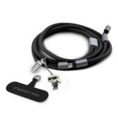 Karl Lagerfeld Ikonik Charm šnúrka s integrovaným káblom USB-C/USB-C KLCCUCNMSCKIK čierna