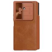 Obal Nillkin Qin Book PRO Pen Slot Samsung Galaxy Z Fold7 5G F966 hnedý