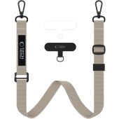 Tech-Protect C6S, šnúrka na krk pre mobil, béžová
