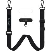 Tech-Protect C6S, šnúrka na krk pre mobil, čierna