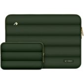 Tech-Protect Puffy Laptop 13-14" case + accessory bag, zelený, obal na notebook