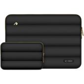 Tech-Protect Puffy Laptop 13-14" case + accessory bag, čierny, obal na notebook