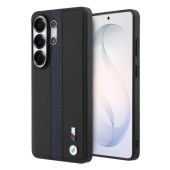 Obal BMW M PU Leather Perforated Stripes and Metal Logo Magnetic Samsung Galaxy S26 Ultra 5G S948 BMHMS26L25PCPSKB modrý