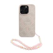 Obal Guess PU Leather 4G Colored Ring Strap MagSafe Apple iPhone 16 Pro Max GUHMP16XP4GREGSP ružový