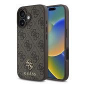 Obal Guess PU 4G Small Metal Logo MagSafe Apple iPhone 16 Plus GUHMP16MP4SM4MW hnedý