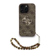 Obal Guess PU 4G Metal Logo Strap Apple iPhone 15 Pro Max GUHCP15XP4GMGSW hnedý
