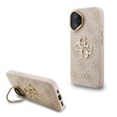 Obal Guess PU 4G Metal Logo Stand Camera Frame Apple iPhone 16 GUHCP16SPCS4GP4P ružový