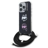 Obal Karl Lagerfeld IML Crossbody K&CH Heads Apple iPhone 16 Pro KLHCP16LHCDHGFBK čierny