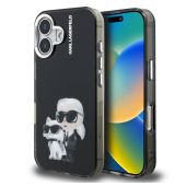 Obal Karl Lagerfeld IML Aquarelle Karl and Choupette Apple iPhone 16 KLHCP16SHMKCAQK čierny