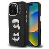 Obal Karl Lagerfeld Grained PU K&CH Heads Apple iPhone 15 Pro Max KLHCP15XPSFDHPK čierny