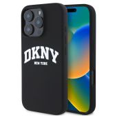 Obal DKNY Liquid Silicone Arch Logo MagSafe Apple iPhone 16 Pro Max DKHMP16XSNYACH čierny
