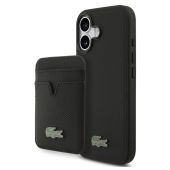 Obal Lacoste Iconic Petit Pique MagSafe + peňaženka Apple iPhone 17 LCHMBWP17SPLAK čierny
