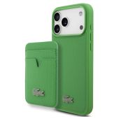 Obal Lacoste Iconic Petit Pique MagSafe + peňaženka Apple iPhone 17 Pro LCHMBWP17LPLAN zelený