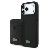Obal Lacoste Iconic Petit Pique MagSafe + peňaženka Apple iPhone 17 Pro LCHMBWP17LPLAK čierny